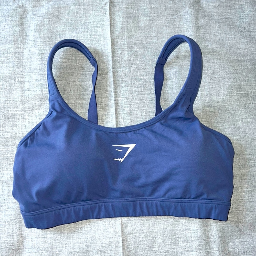 gymshark blue sports bra